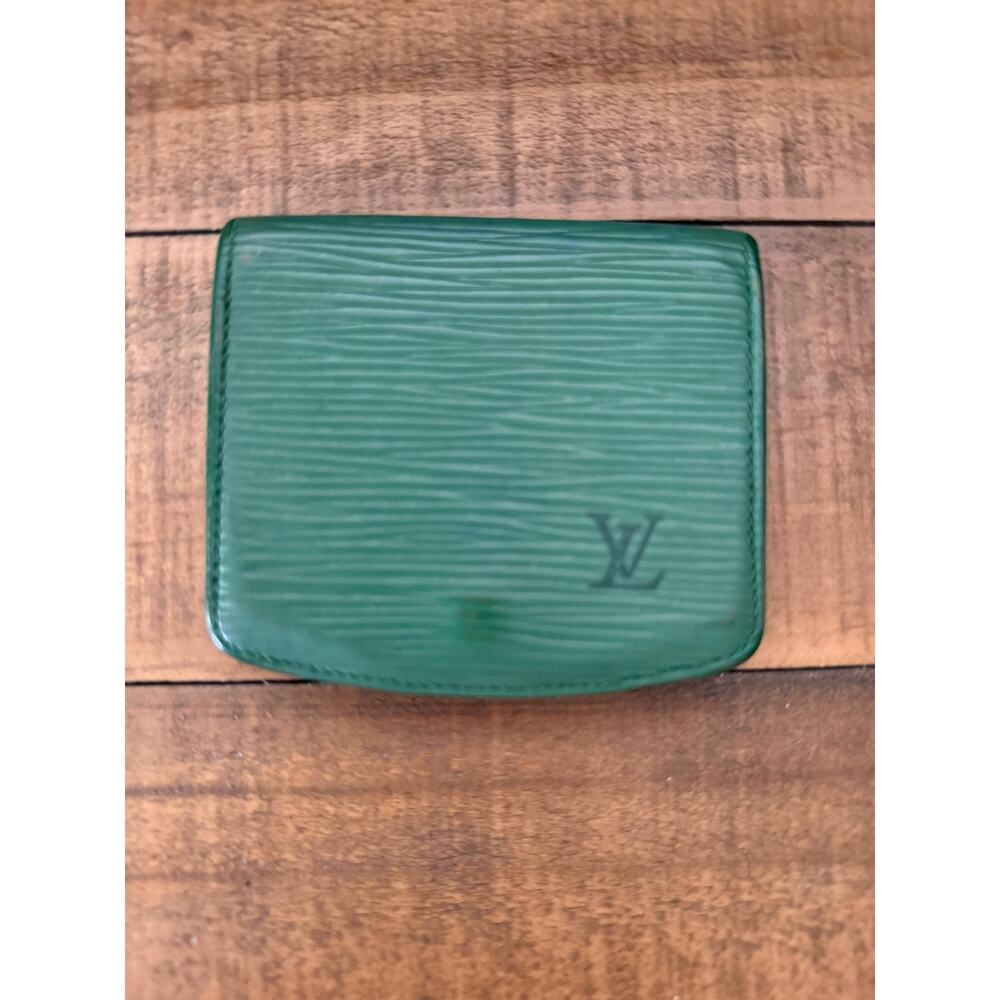 Louis Vuitton Coin Purse Wallet Epi Leather Mens Womens Made in Spain Monogram